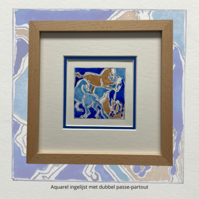 Aquarel met dubbele passe-partout