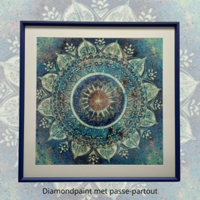 Diamond painting met passe-partout