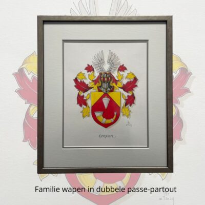 Familiewapen ingelijst