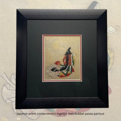 Japanse prent met dubbele passe-partout