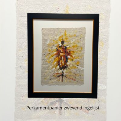 Document op perkamentpapier ingelijst